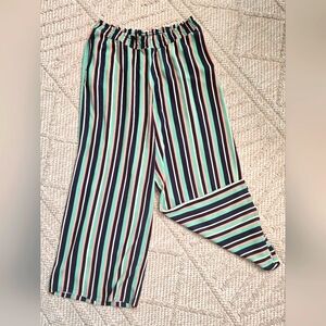 ROXY Striped Wide-Leg Pants Size XL